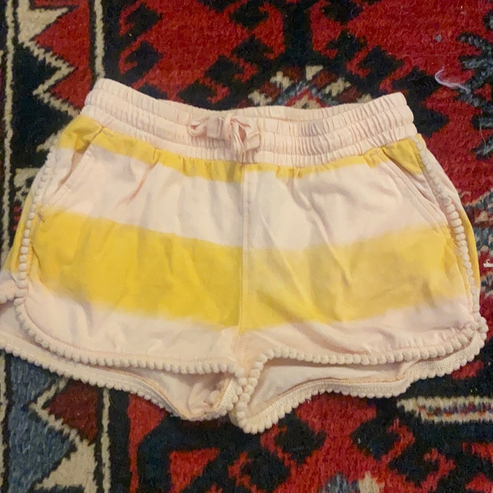 Tea collection pink and yellow cotton shorts sz 2